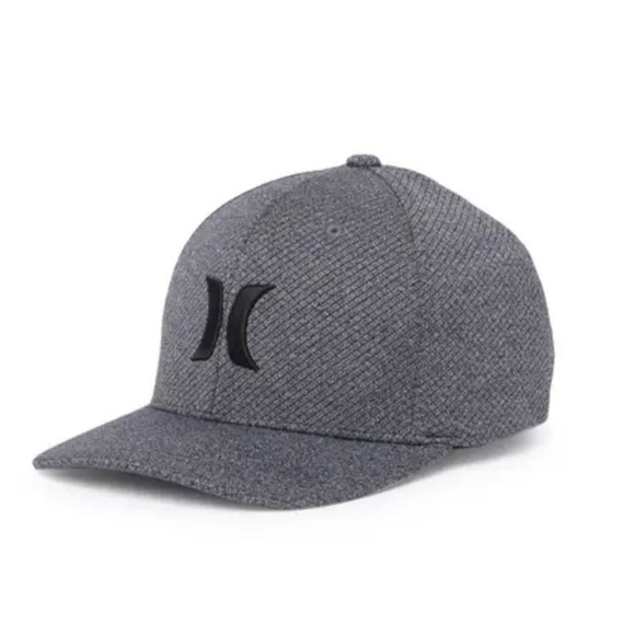 Hurley Unisex Icon Baseball Cap Sz Sm-Med Dk Grey Heather Textured Flex Fit NWT - Picture 1 of 8